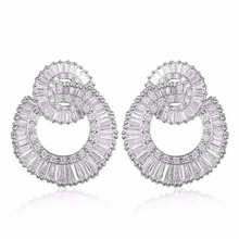 GrayBirds High Quality AAA T Cubic Zirconia Double Loop Drop Earrings Best Gifts For Mother's Days Elegant Jewelry LPE001 2024 - buy cheap