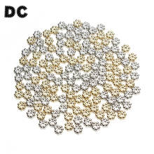 DC 500pcs/lot Gold/Silver Color CCB Plastic Daisy Flower Spacer Beads 4/6mm for DIY Jewelry Findings Making Materials Wholesale 2024 - buy cheap