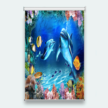 Customize 3d Roller Blinds dolphin For Living Room Home Window Blinds Sunscreen Roller Blinds 2024 - buy cheap