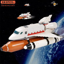 Bloques de construcción de avión espacial para niños, modelo de lanzamiento de Vuelo Espacial, bloques de construcción, juguetes educativos para niños, regalo, más de 283 Uds. 2024 - compra barato