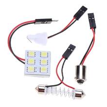 DC 12V 5050 6SMD LED White Light Car Interior T10 Festoon BA9s Lamp Panel 2024 - buy cheap