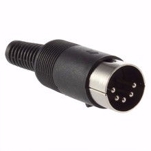 Conector de cabo plug macho din 50 peças, 5 pinos com cabo de plástico 2024 - compre barato