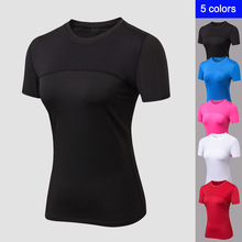 YD 2021 O-Neck Top Female T-shirt Sport Breathable Top Fitness Women Qickly Dry Yoga Shirt High Elastic Short Sleeve Gym Sports 2024 - buy cheap