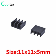 (50pcs/lot) 11x11x5mm Aluminum heatsink Extruded heat sink radiator for Electronic IC chip RAM cooler cooling 2024 - buy cheap