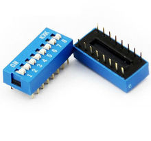 5 uds nuevo 2,54mm tono azul 8-Bit 8 posiciones formas Tipo de deslizamiento DIP Switch 2024 - compra barato