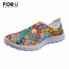 FORUDESIGNS Spring Summer Floral Style Women Flats Shoes Casual Women's Sneakers Beach Loafers Lovers Slip-On Mesh Shoes Woman 2024 - buy cheap