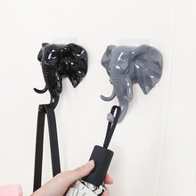 Fashion key hook Creative wall holder for home organizer Elephant Head Self Adhesive Wall Door Hook Hanger Bag Sticky Holders 2024 - buy cheap