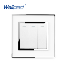 Painel acrílico de luxo com borda prateada, interruptor de luz, botão de apertar, interruptor de parede com borda de prata