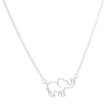 Daisies American Elephant Pendant Necklace Cute Lovely Tiny Animal Necklaces For Women Girl Jewelry 2024 - buy cheap