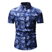2019 Mens Camisa Havaiana camisa masculina Casual Masculino de Praia Impressa Camisas de Manga Curta de Verão roupas masculinas 3XL 2024 - compre barato