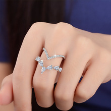 Utimtree na moda 925 prata cheia anéis de noiva para as mulheres zircão cúbico ajustável anel de festa de casamento jóias presente aneis feminino 2024 - compre barato