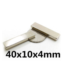 10pcs Super Strong 40x10x4mm Block Bar Magnets Rare Earth Neodymium N35 Permanent magnet Square magnet 2024 - buy cheap