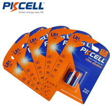 PKCELL 1.5 V Alcalina Da Bateria Tamanho N LR1 E90 MN9100 910A AM5 Primária Seca Baterias * 10 pcs/5 cartões 2024 - compre barato