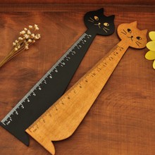 Free ship!1lot=30pc!Zakka ,Cat design wooden rulers, 15cm ruler, Kawaii stationery Wholesale 2024 - buy cheap