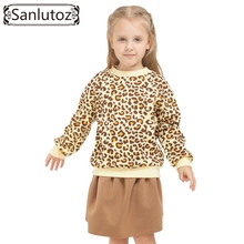 Sanlutoz/детский комплект одежды для девочек, зима 2016 г., детская одежда с леопардовым принтом брендовый спортивный костюм, спортивный костюм для девочек ясельного возраста, 2 предмета 2024 - купить недорого