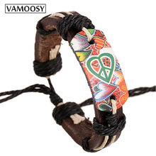 VAMOOSY Women's Hemp Surfer Leather Bracelets Handmade Heart Lover Luckly Jewelry for Summer Beach Student Jewelry 2018 Fashion 2024 - buy cheap