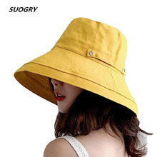 Summer Cotton Sun Hats For Women Wide Brim And Breathable Bucket