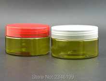 Pote de animal doméstico de 100G y 100ML, tapón de Color rojo transparente con tarro de crema de plástico verde claro, latas de embalaje de muestra de cosméticos, 30 unids/lote 2024 - compra barato