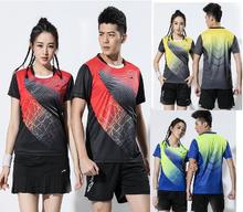 Camisetas de bádminton para hombre y mujer, pantalones cortos deportivos, falda de tenis para mujer, camisetas de mesa, camiseta de tenis de tren deportivo de secado rápido 2024 - compra barato