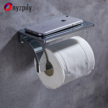 Bathroom Toilet Paper Holder With Phone Roll Dispenser  Towel Hook Chrome Mount Toilet Paper Holder 2024 - buy cheap