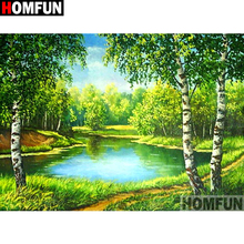 HOMFUN Full Square/Round Drill 5D DIY Diamond Painting "Tree scenery" Embroidery Cross Stitch 3D Home Decor A10582 2024 - buy cheap