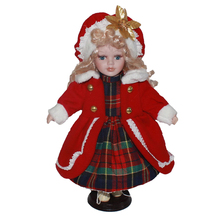Образовательная кукла из викторианского фарфора для детей, модель в красную клетку, домашний декор № 2, Store-30cm 2024 - купить недорого