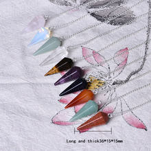 100%Natural Rock cone pendant aura chakra cutting DIY pendant necklace crystal stonedecoration gift stone 2024 - buy cheap