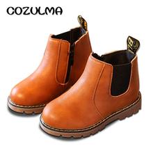 COZULMA Spring Autumn Boys Girls Boots Kids Shoes Children Boys Girls Martin Boots Handmade Leather Boots Baby Boys Girls Shoes 2024 - buy cheap