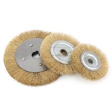 1Pc 100-300mm FLAT Wire Wheel Brushes Brass Petiole Grinding Polishing Accessories For Rotary Tool Electric Abrasive Materials 2024 - buy cheap