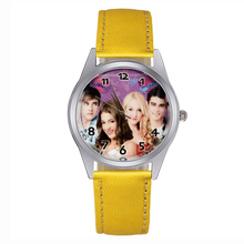 Красивые Детские часы с героями мультфильмов для девочек и мальчиков, кварцевые наручные часы с кожаным ремешком JC101 2024 - купить недорого