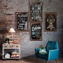 Chalkboard Metal Poster Vintage Coffee Bar Tin Sign Cafe Pub Home Wall Decor Retro Metal Art Beer Coffee Poster Plate 2024 - buy cheap