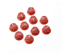 KAISH 10x Red Small Size MXR Style Skirted AMP Knob Effects Pedal Knobs Brass Insert 2024 - buy cheap