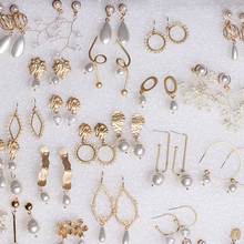 FASHIONSNOOPS-pendientes de perlas de imitación para mujer, aretes colgantes de Metal, colección de joyería, venta al por mayor 2024 - compra barato