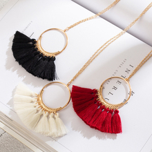 Fashion Colorful Long tasse women's necklaces Ethnic Golden Long chain Sweater chain necklaces for women Vintage Tasse necklace 2024 - buy cheap