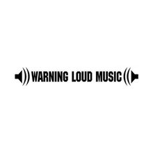 19.5cm*3cm Creative Personality Horn To Remind LOUD MUSIC WARNING Window Stickers C5-1099 2024 - buy cheap