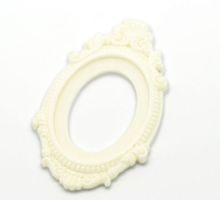 DoreenBeads Ivory Resin Cabochon Frame Settings Embellishment Findings 6.6x4cm(Fit 4x3cm),sold per pack of 10 2024 - buy cheap