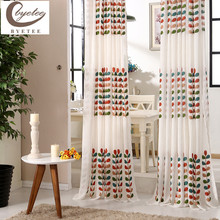 Embroidered Window Curtain Fabrics Bedroom Curtain Tulle Kitchen Organza Voile Curtains ceiling installation Doors For Drapes 2024 - buy cheap