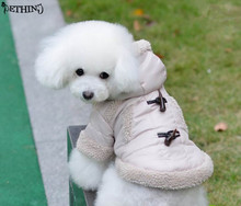 New British Style Pet Clothes Dog Winter Cotton Coat Horn Button Hoodie Warm Pet Puppy Clothes Jackets Small Dog Cat 3 color 2024 - buy cheap