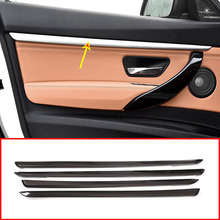 4pcs Carbon Fiber Style ABS Interior Door Decoration Strips Trim For BMW 3 series GT F34 2013-2018 Accessories 2024 - buy cheap