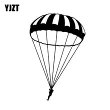 YJZT 11,1*17,3 см парашют с парашютом, автомобильные наклейки для экстремальных видов спорта, виниловые аксессуары 2024 - купить недорого