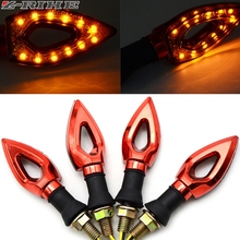 Motorcycle Turn Signal Light Flexible 12 LED Turn Signals Indicators Blinkers Flashers for YAMAHA MT07 MT-09 MT-07 FZ8 FZ6 FAZER 2024 - buy cheap