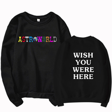 astroworld sweatshirt   back wish you were here letter print jacket sweatshirt Women's hoodie Harajuku style 2024 - buy cheap