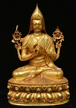 Old Tibet Buddhism Bronze Gilt Je Tsongkhapa Lama Tsong Khapa Tsongkhapa Statue 2024 - buy cheap