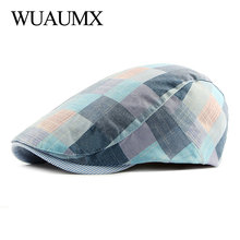 Boinas coloridas wuaumx, chapéu para homens e mulheres, boné de olho de peixe, viseira de artista 2024 - compre barato