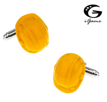 iGame Safety Helmet Cuff Links Novelty Hat Design Yellow Color Brass Material Free Shipping 2024 - buy cheap