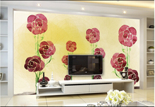 Papel DE pared personalizado, murales florales, rosas DE acuarela para sala DE estar, pared del dormitorio, vinilo impermeable, papel DE pared 2024 - compra barato