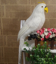 Simulação papagaio fofo 45x22x13cm, modelo de polietileno & furs bird, adereços de decoração de casa, modelo presente d692 2024 - compre barato