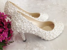 Gorgeous Fashion Lace Women high heels bridal shoes Wedding shoes Bridesmaid Shoes Woman Banquet Single Shoes free shipping 2024 - buy cheap