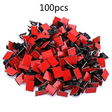 Clips de Cable Adhesivos para coche, abrazaderas de alambre autoadhesivas para ordenar, organizador de cables duradero, soporte de amarre, 100 Uds., nuevo #295583 2024 - compra barato