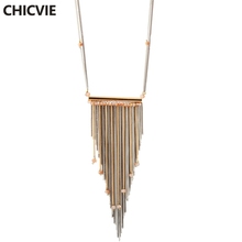 CHICVIE Cute Natural Stone Beads Sweater Statement Necklaces Gold Color Pendant Necklaces For Women Brand Jewelry SNE160251 2024 - buy cheap